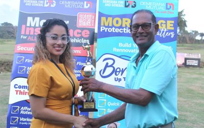 Prashad claims victory at the recently concluded DEMLIFE Golf Tourney