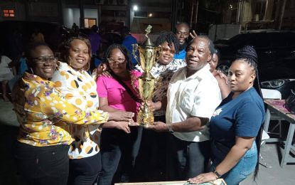 Guyana Fire Service cops Inter Ministries/Gov’t Agencies Domino trophy