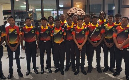 Guyana U-15 team departs for Regional tournament