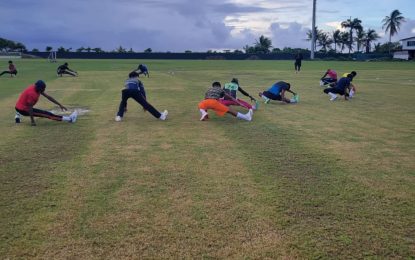 Guyana squad commences workout at Anna Regina Stadium ahead of CWI U19 tourney
