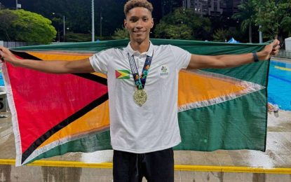 NSC congratulates Noel on historic Gold at Pan Aquatics Championships