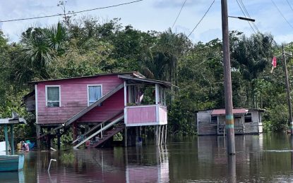Heavy rainfall causes massive flooding at Kwakwani