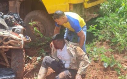 Policeman hospitalised after crashing into manganese truck