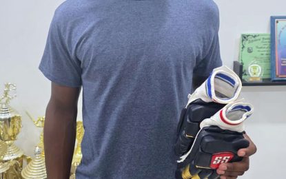 Shamar Apple benefits once more from “Cricket Gear for young and promising cricketers in Guyana”
