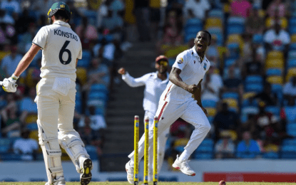 Bowlers continue to dominate as first Test between West Indies and Australia evenly poised after two days