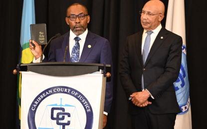 Justice Winston Anderson sworn in as new CCJ President