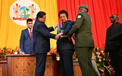 Jennifer Geerlings-Simons, sworn in as first female President of Republic of Suriname