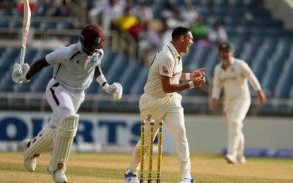 WI batting failure puts Australia  slightly ahead on a 15-wicket day