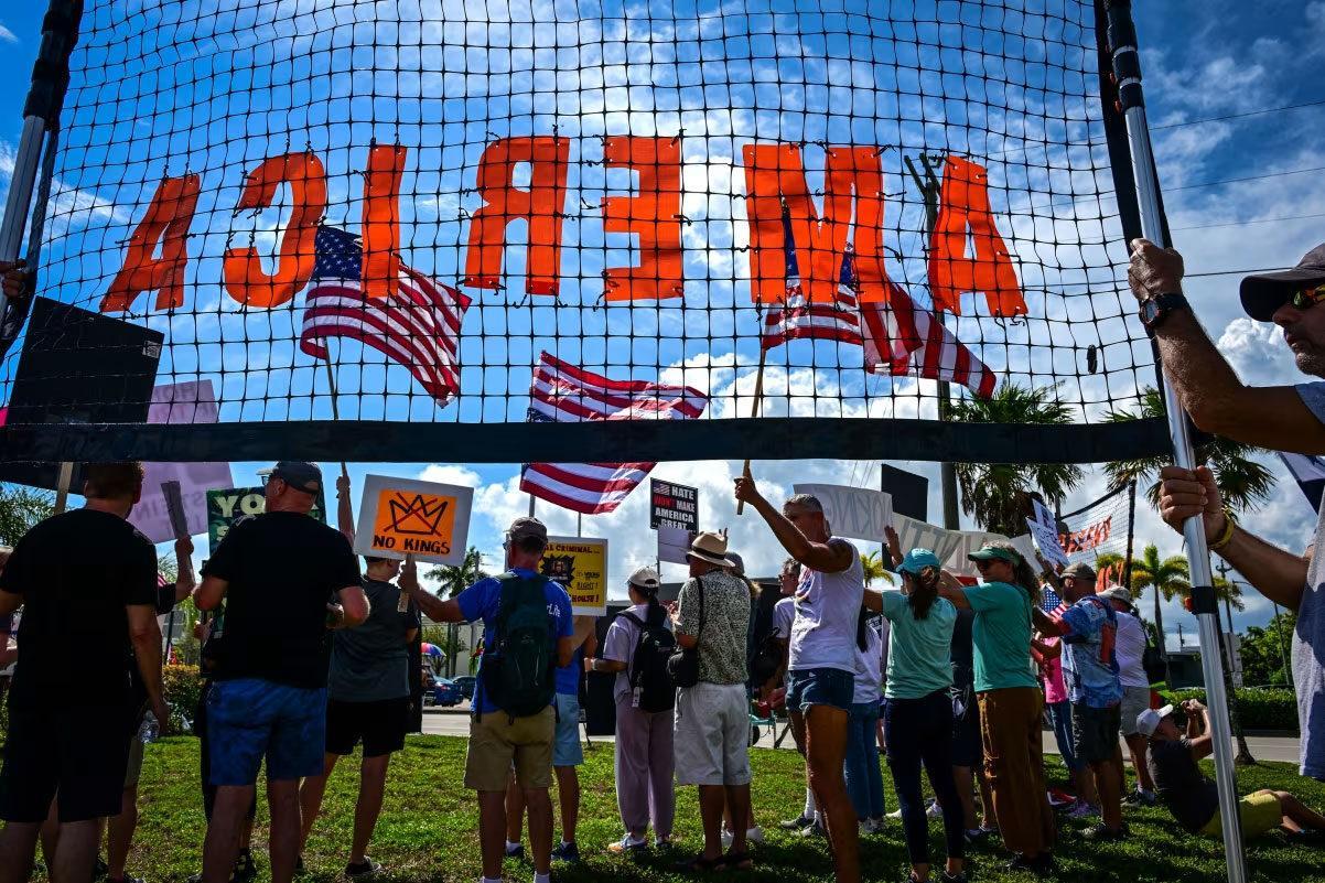 Demonstrators protest Trump-backed redistricting plans at over 200 events across the country