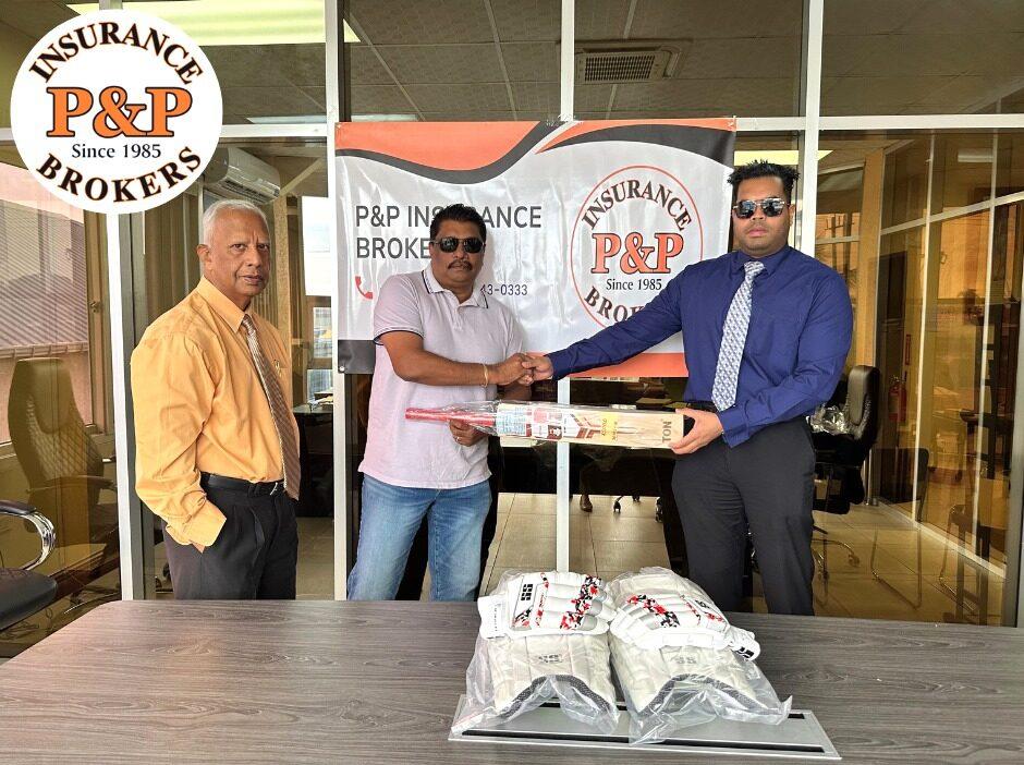 P&P Insurance Brokers and Consultants Ltd. once again on board with project “cricket gear for young and promising cricketers in Guyana”