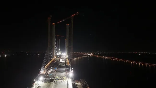 Demerara River Bridge fully connected