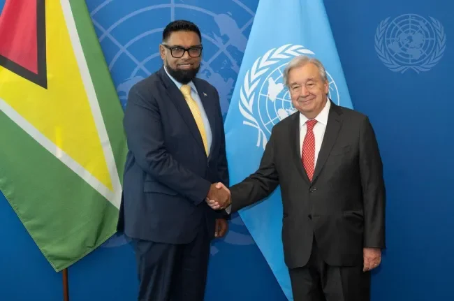 President Ali engages UN SG on Guyana/Venezuela border controversy, other issues