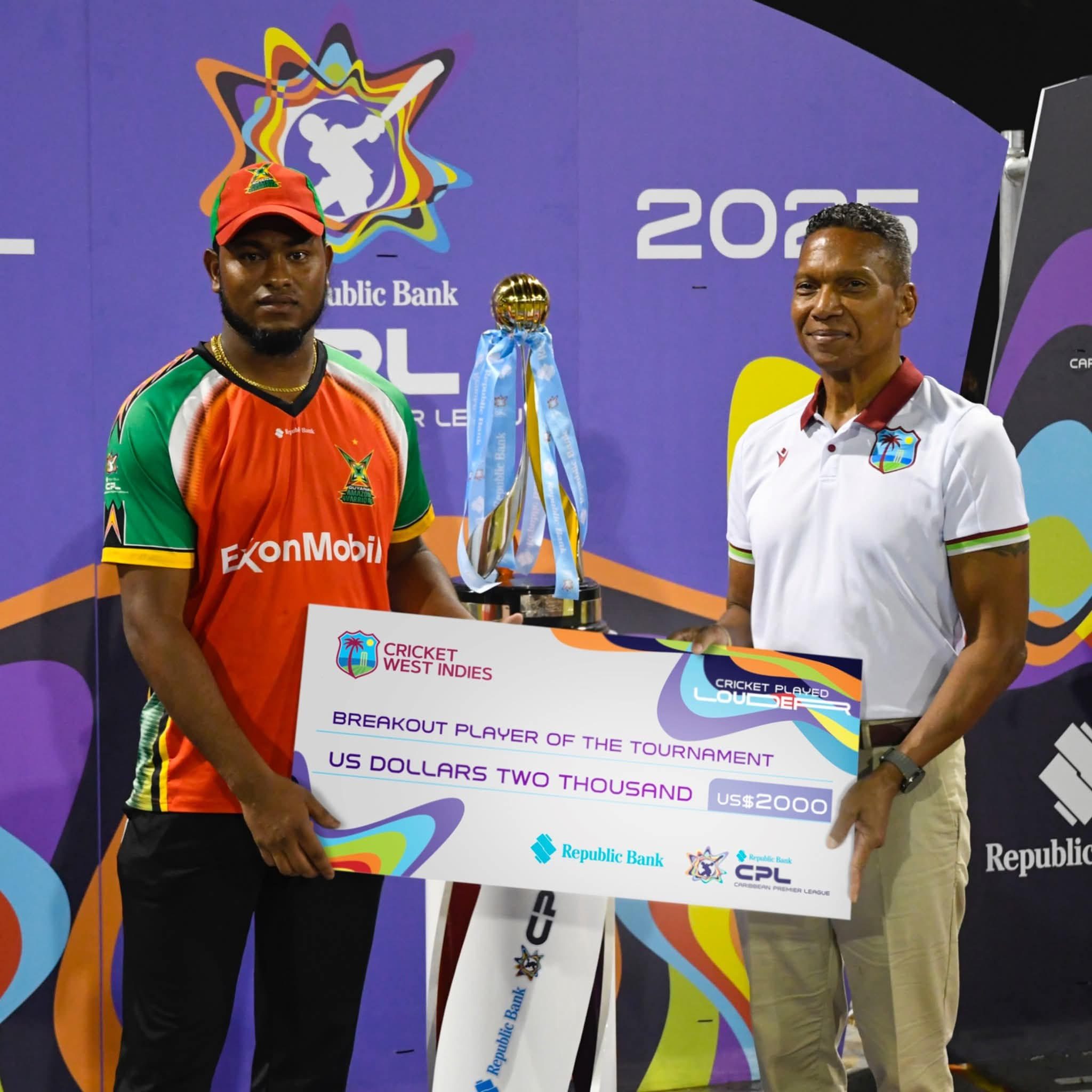 Sampson named CPL Breakout Player of the Tournament