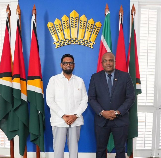 Guyana, Suriname discuss Corentyne River Bridge project, other development initiatives