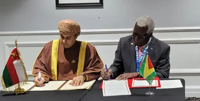 Guyana signs air services agreement with Oman to facilitate air connectivity