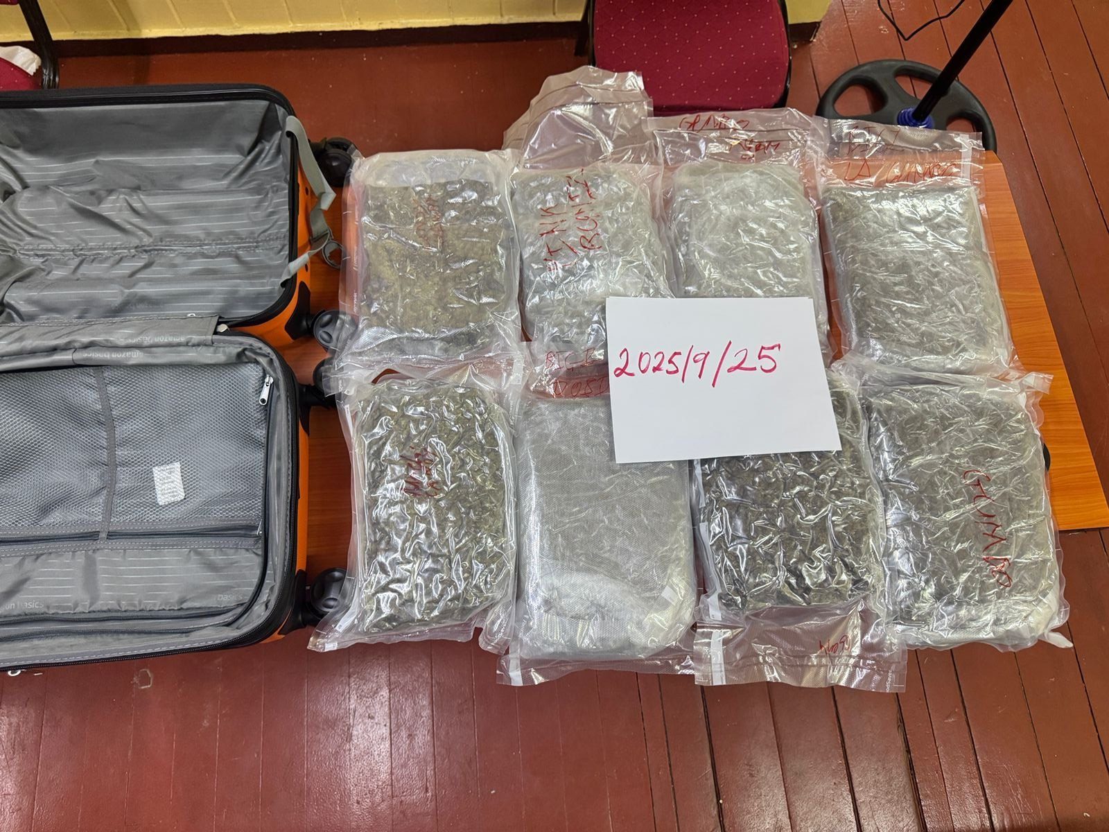 Weed in suitcase discovered at D’Urban Street shipping company
