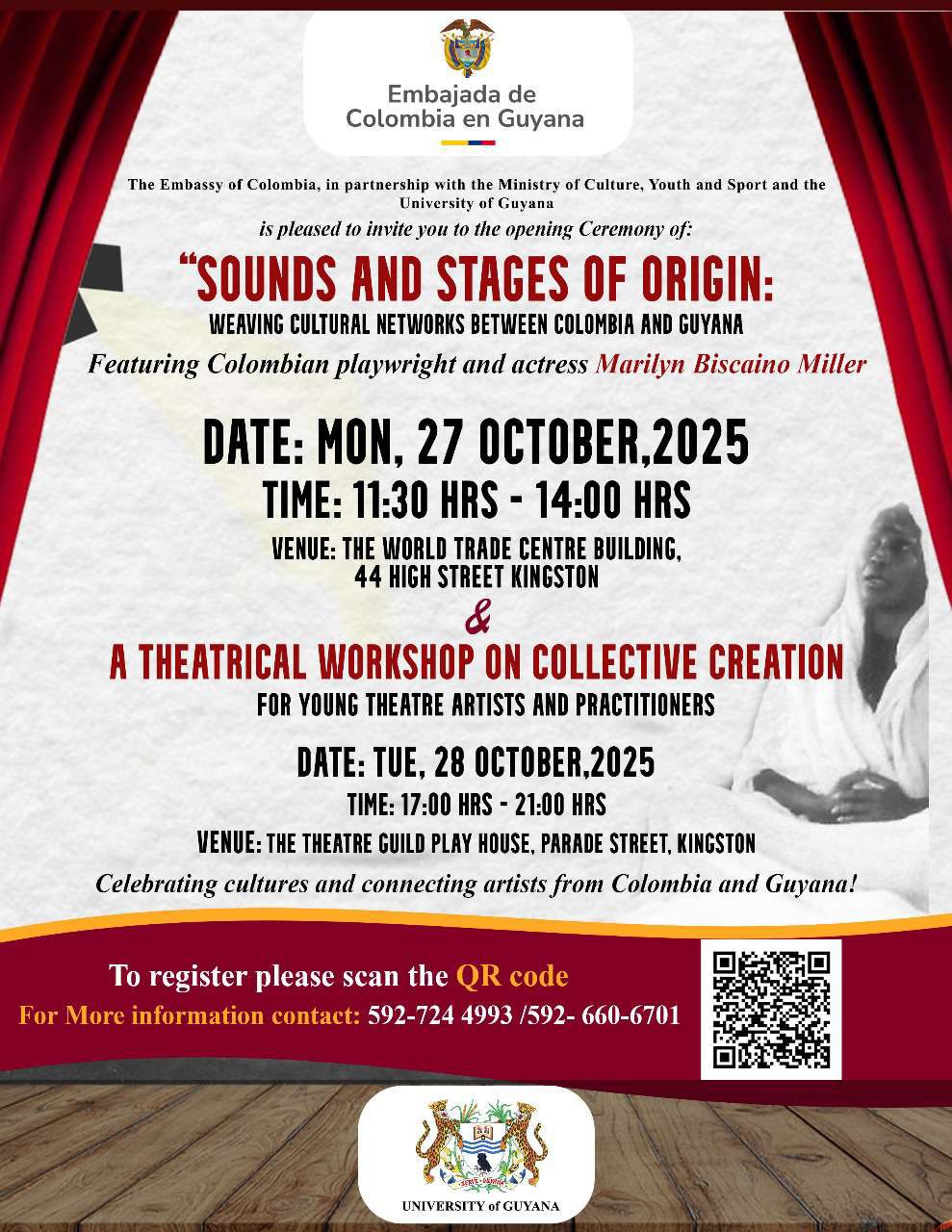 Marilyn Colombian Playwright Biscaino Miller Brings Raizal Theatre to Guyana