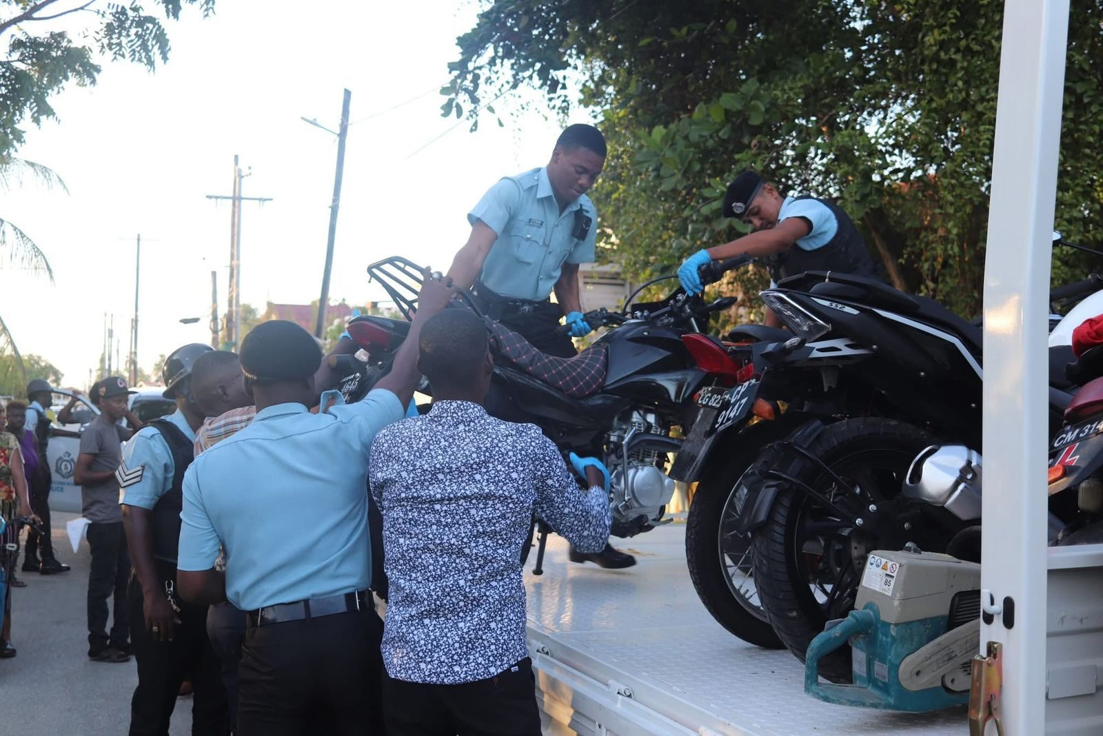 Police crack down on ganja, reckless bikers in Berbice