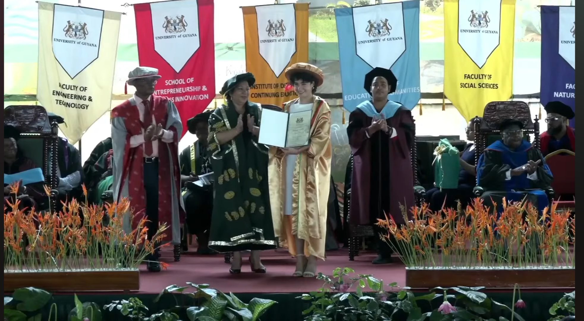 Nicolette Fernandes, Komal Samaroo conferred with Honorary Doctorates