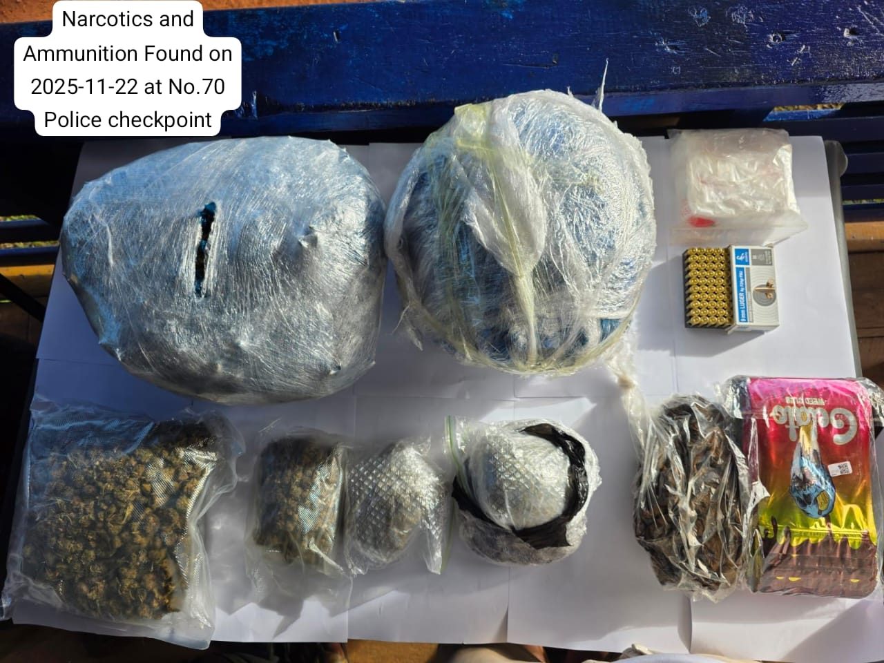Truck driver arrested after weed, ammo found in truck at 70KM police checkpoint