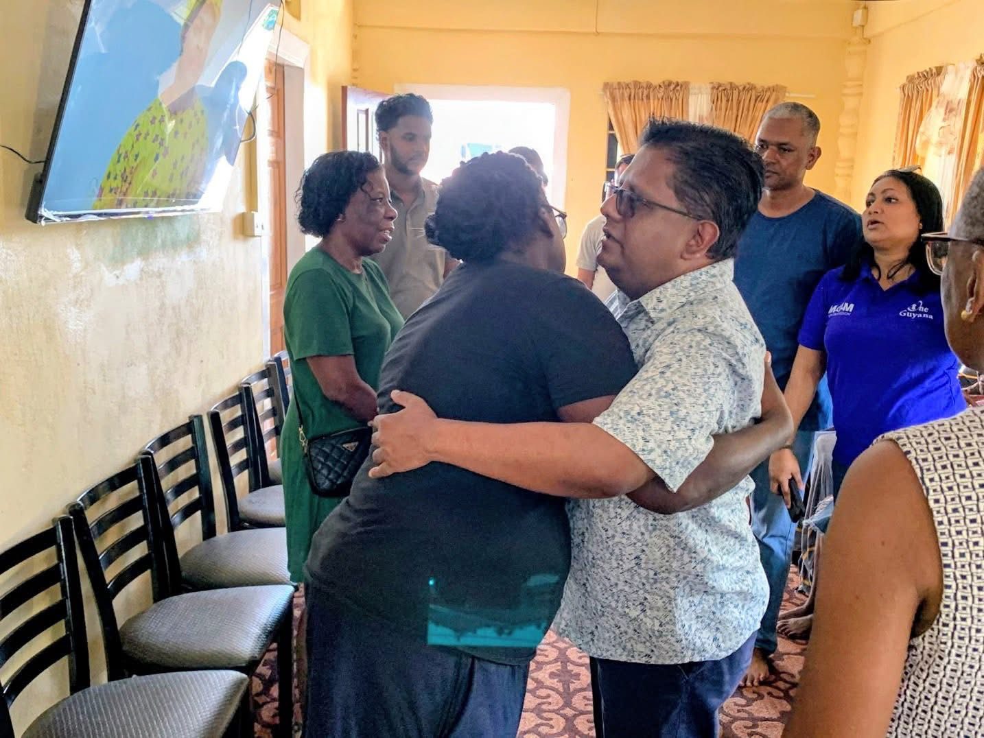 Finance Minister, other officials visit families of victims killed in Corentyne accident