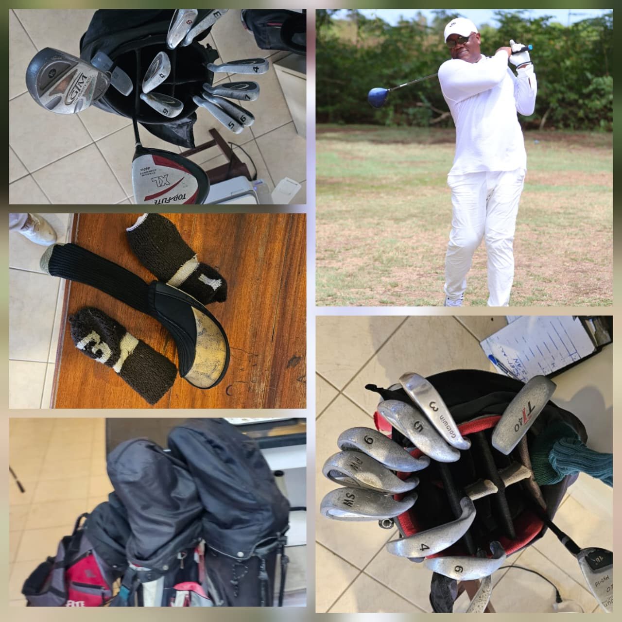 Carlos Adams donates three complete Golf Club sets to the Lusignan Golf Club