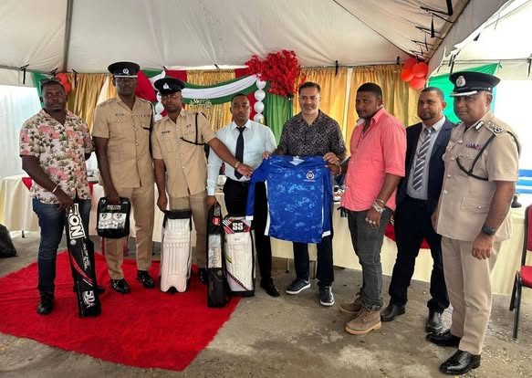 NYPD cricket team donates gear and uniforms for Police in Regions Five and Six