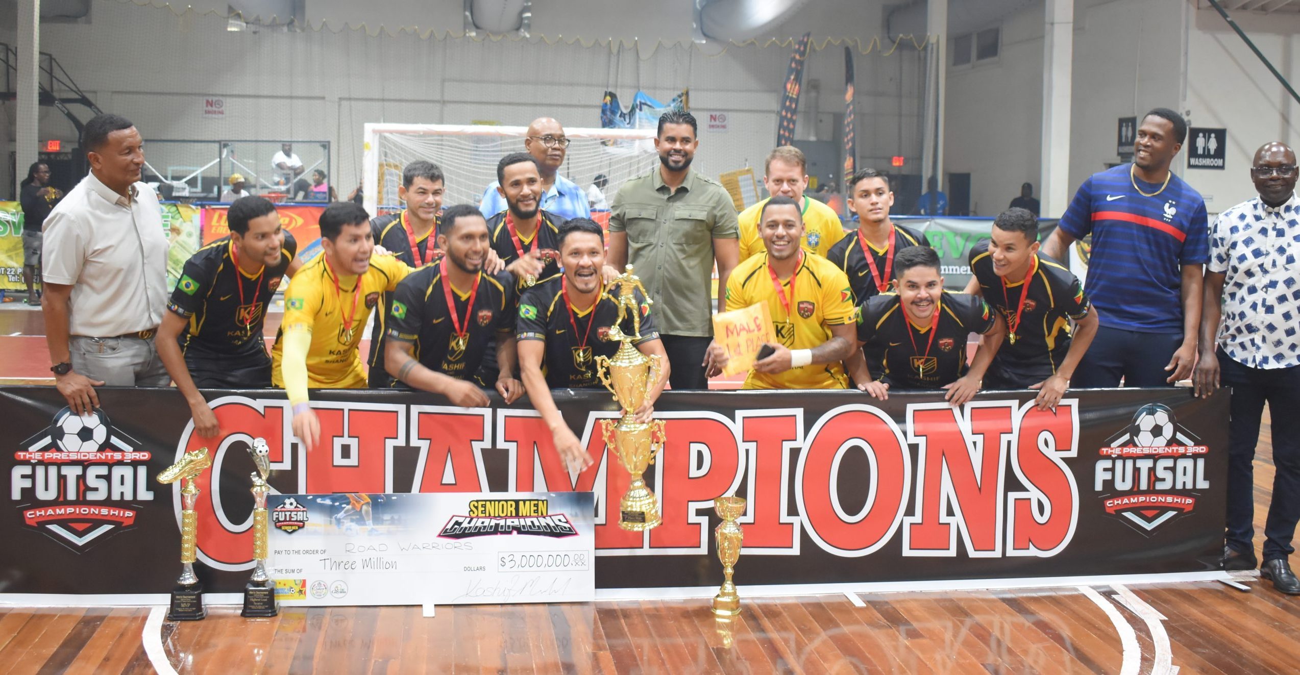 Third Annual President’s Futsal C/ship…  Road Warriors run riot to capture crown; Bent Street finish second