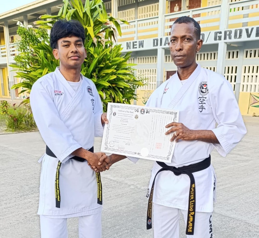 Chaitram Ramotar earns First Dan Black Belt after five years of training