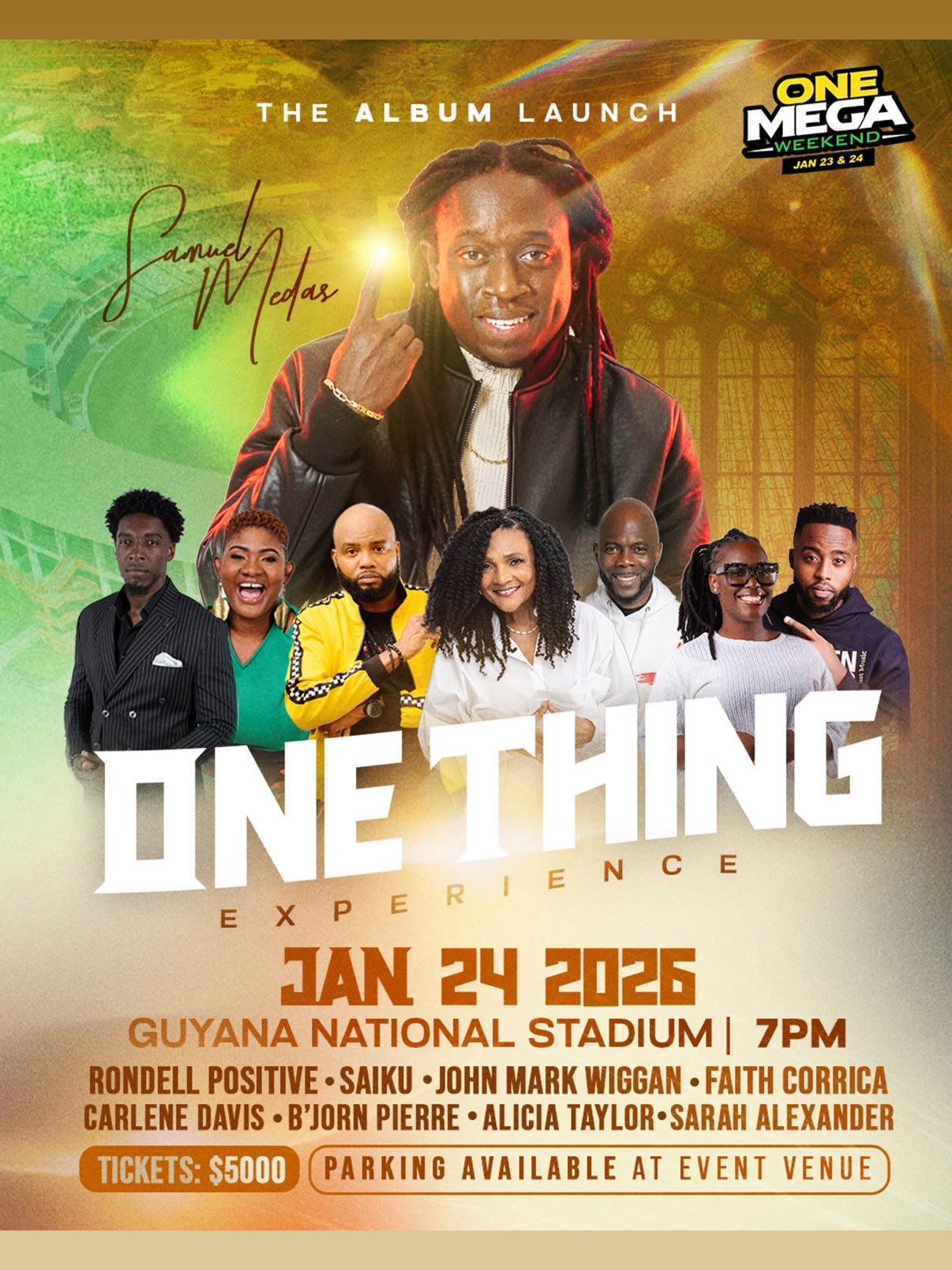 Samuel Medas’ One Mega Weekend at National Stadium promises to be Guyana’s biggest gospel music event of the year