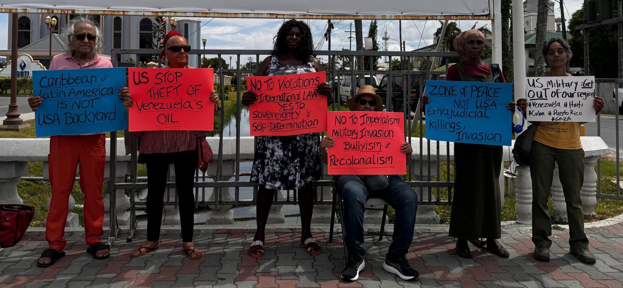 ‘Guyana could be next target of illegal oil grab by Trump’- protestors warn