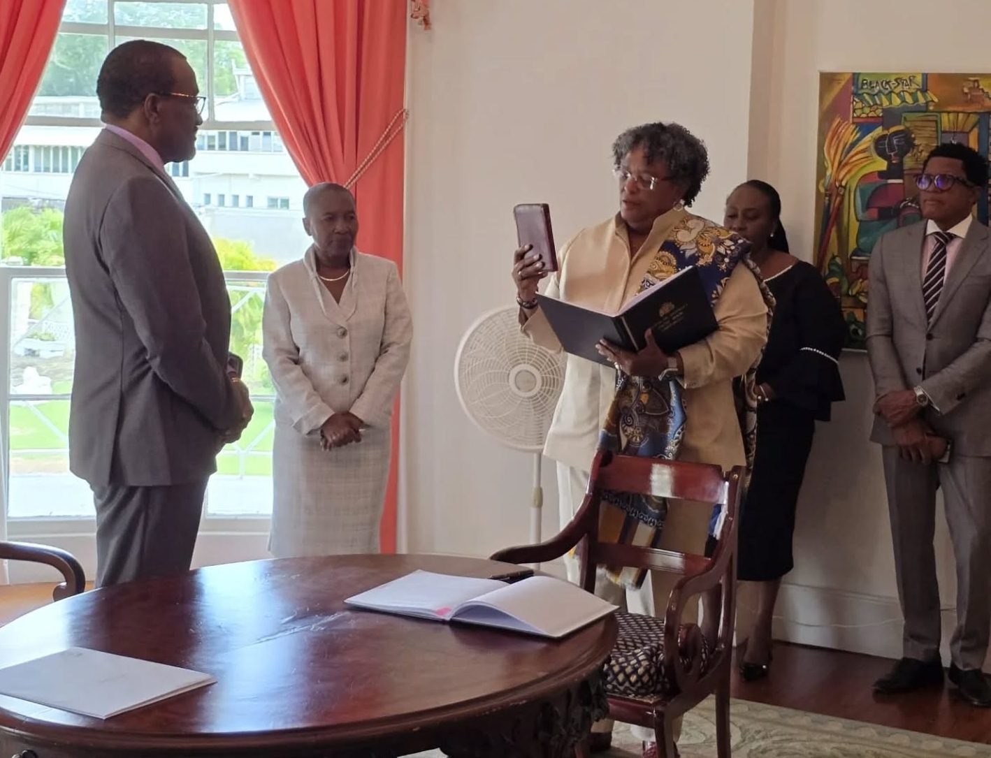 Mottley sworn-in for third term