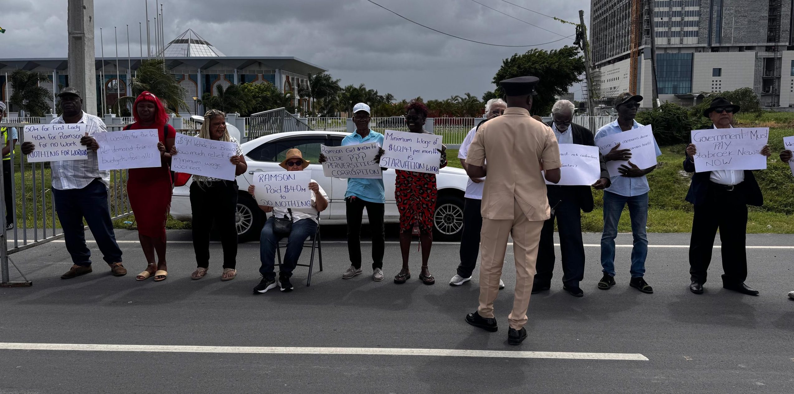 Guyanese protest ‘anti-poor’ budget, flag multimillion allocation to “dormant” Commission of Information