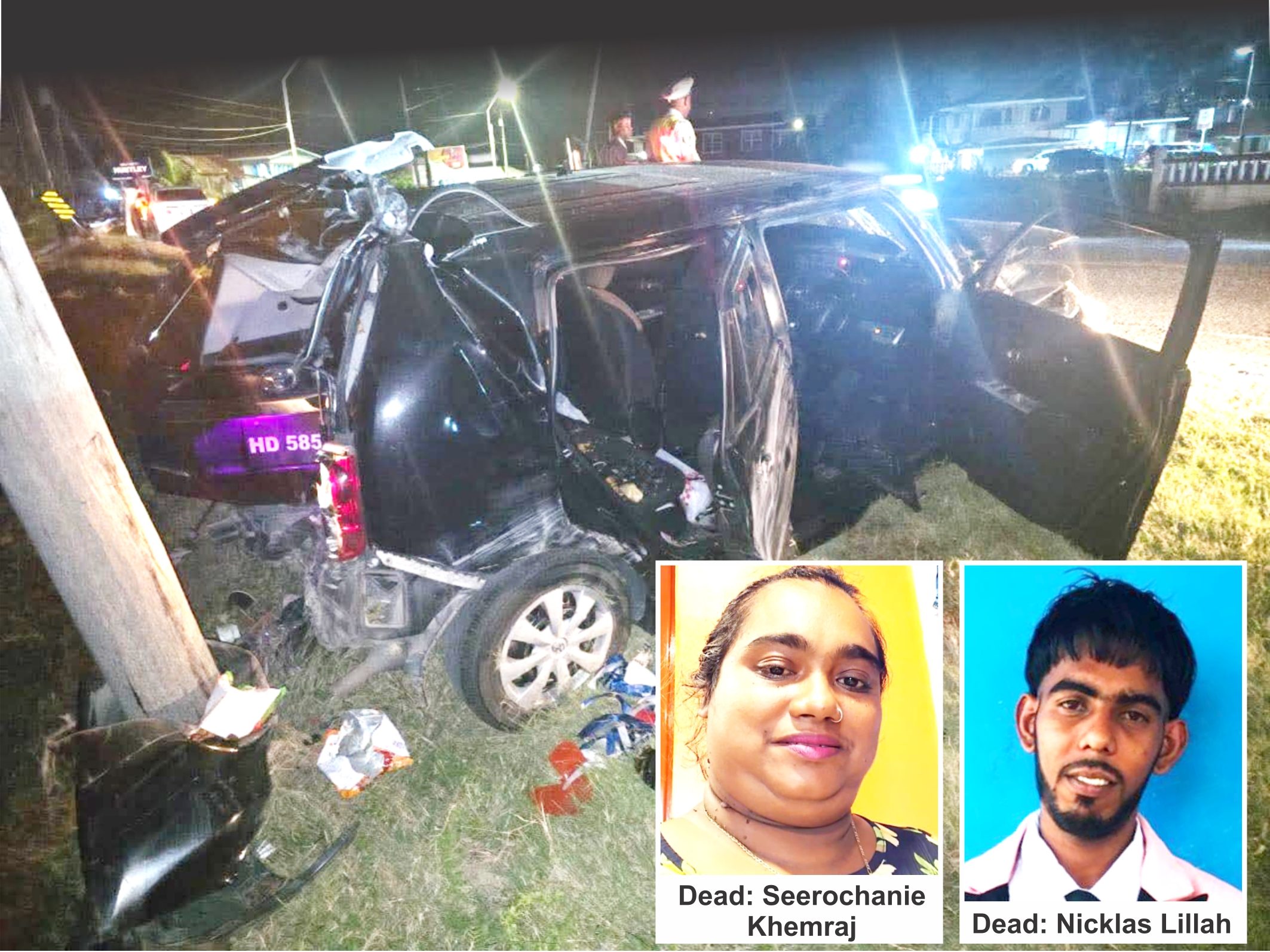 Taxi driver, passenger die in Mahaicony crash