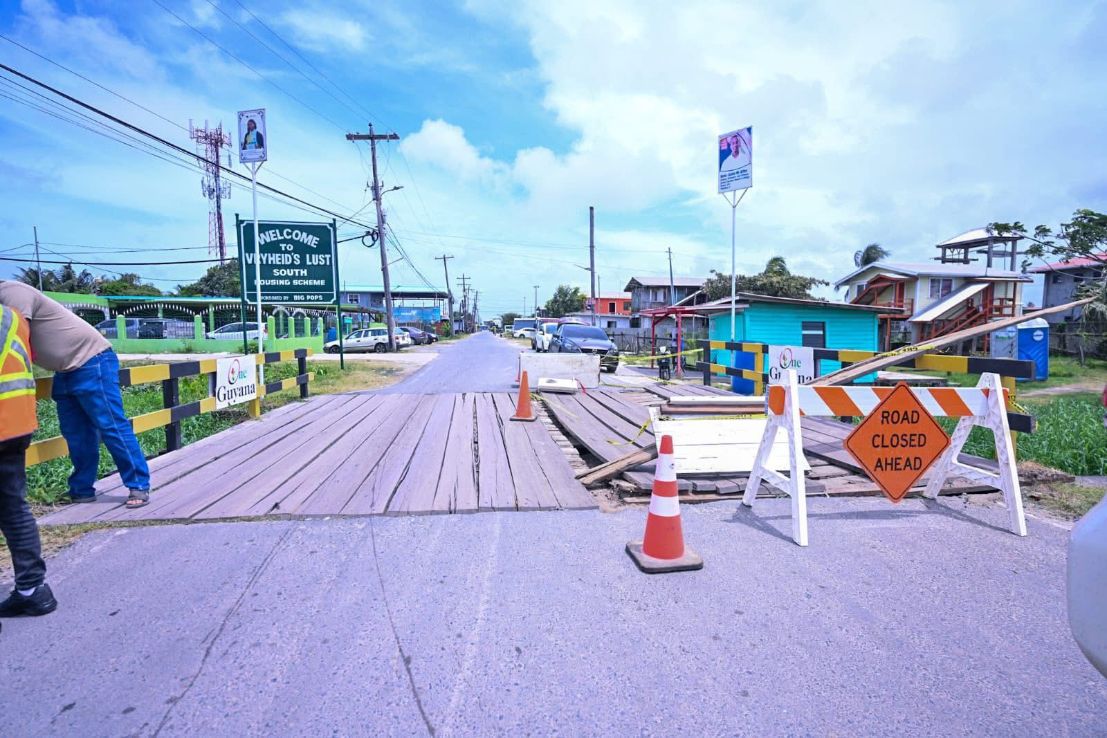 Vryheid’s Lust access bridge for emergency repairs 