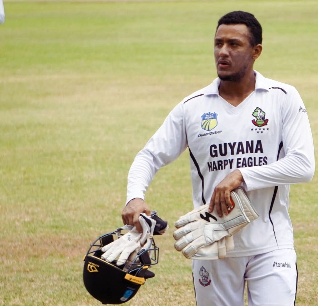 Guyana Harpy Eagles 4-Day practice match Day 2… Nandu XI trail by 70 heading into third day