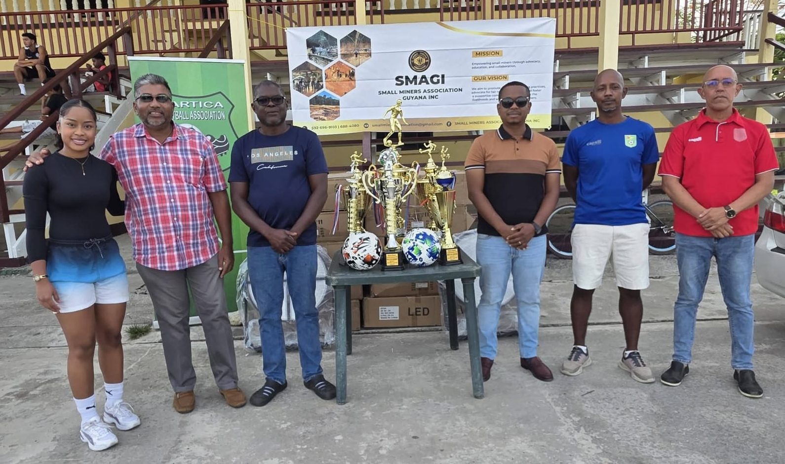 Bartica Regatta Football Tourney to benefit from LED Lights donated by SMAGI