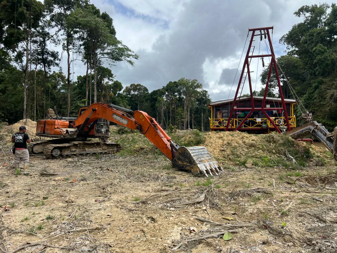 GGMC and police shut down illegal mining sites in Region Seven