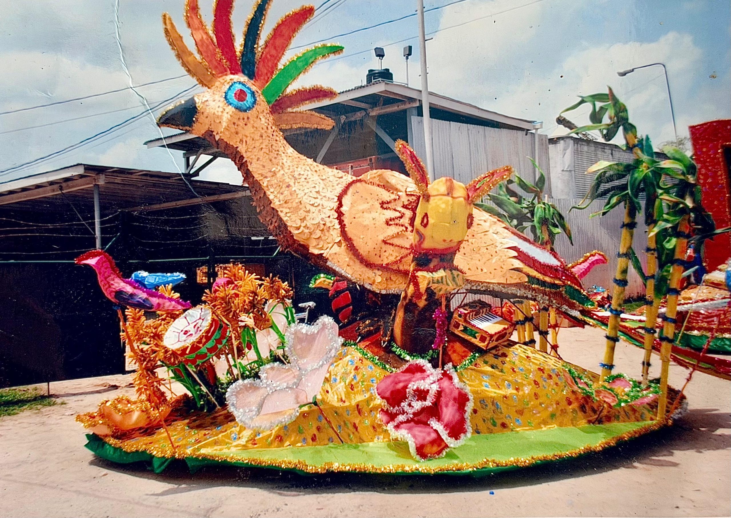 Bringing costumes to life…  New Amsterdam’s veteran float designer Murice Richards is a cultural genius