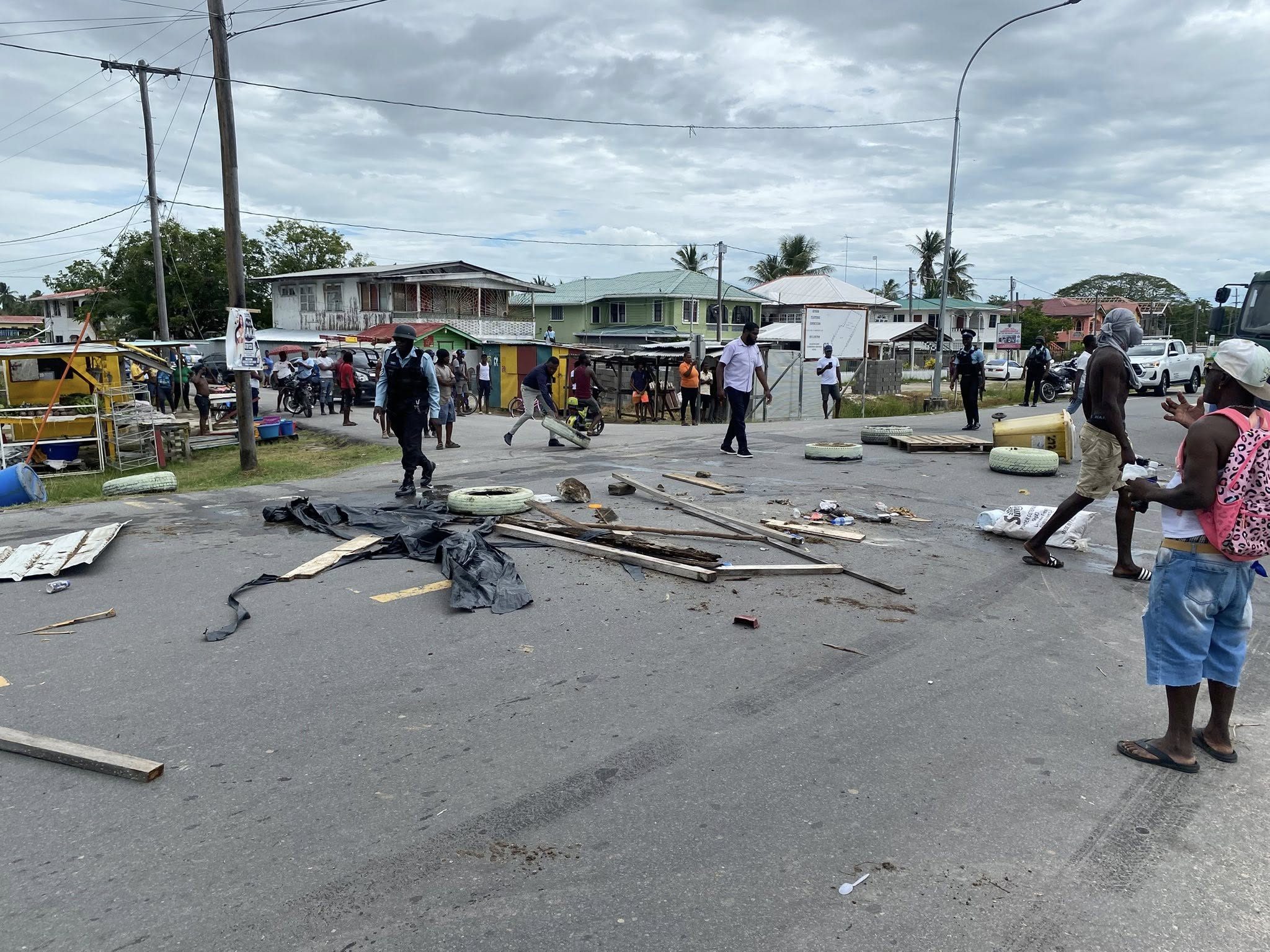 Haslington residents block road as man dies in police custody
