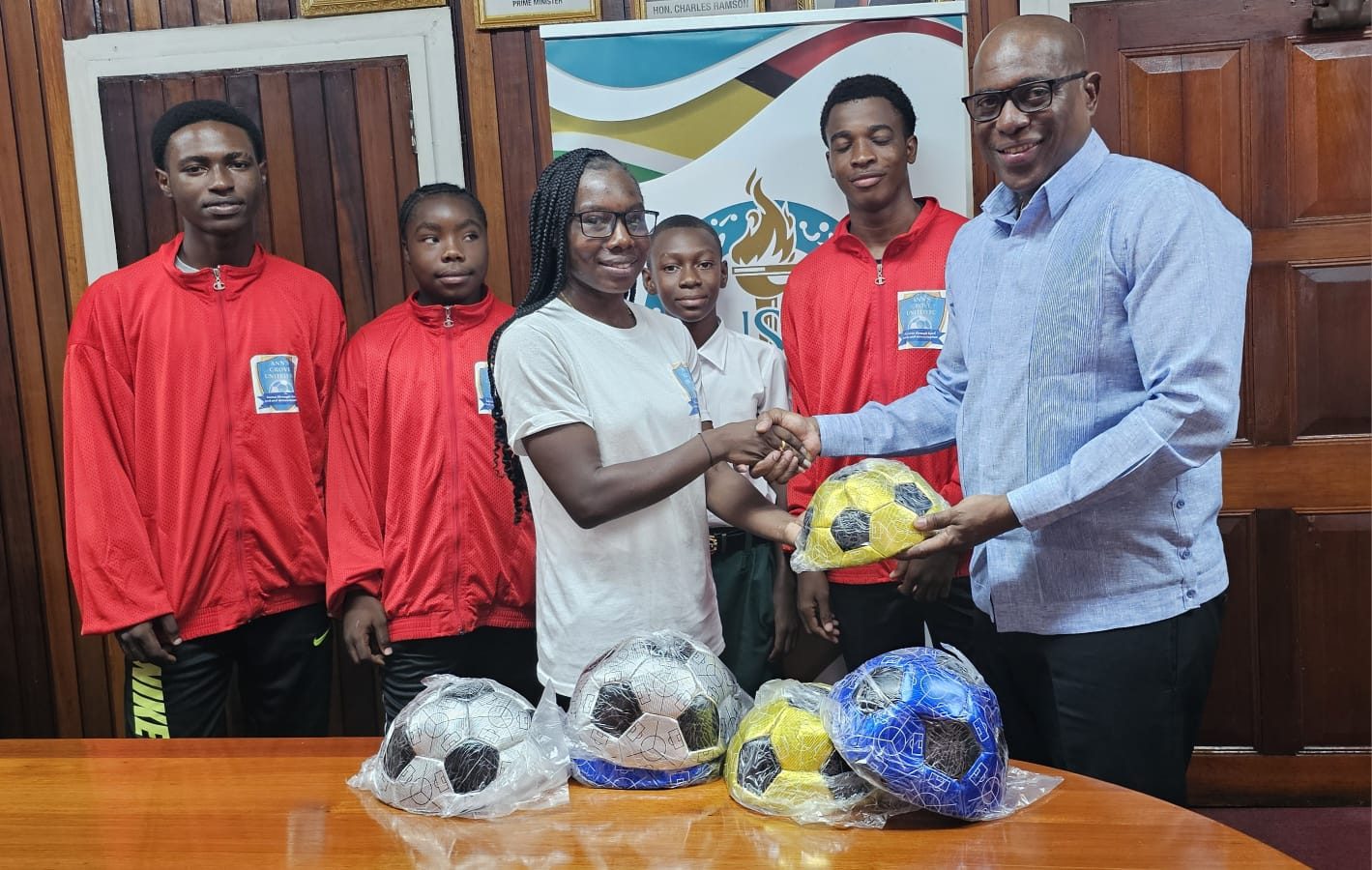 NSC donates footballs to Ann’s Grove FC