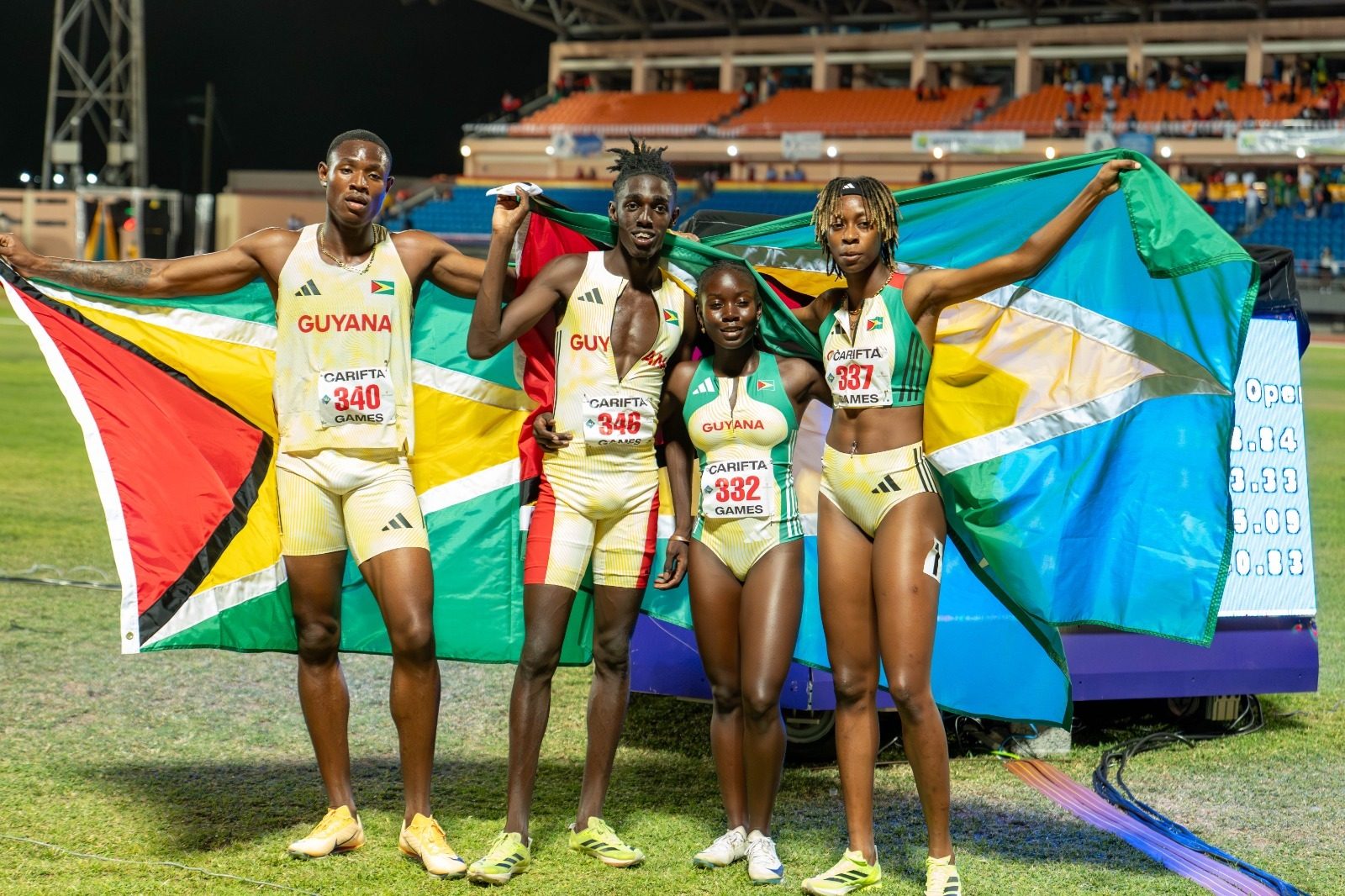 Guyana shatters CARIFTA Games mixed relay record; Springer, Austin strikes 400m gold