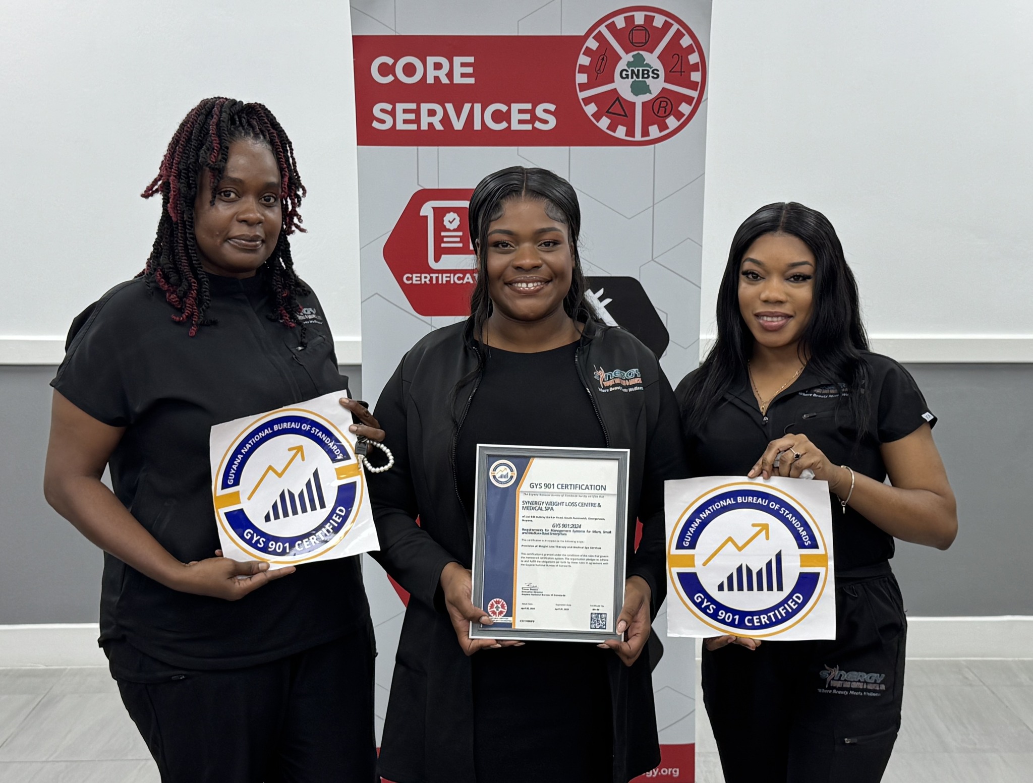 SYNERGY WEIGHT LOSS CENTRE & MEDICAL SPA AMONG SEVERAL BUSINESSES GNBS GYS 901 CERTIFIED