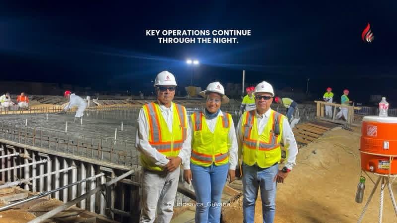 After Kaieteur News’ expose, Lindsayca says 80 professionals working night shift at Wales gas project