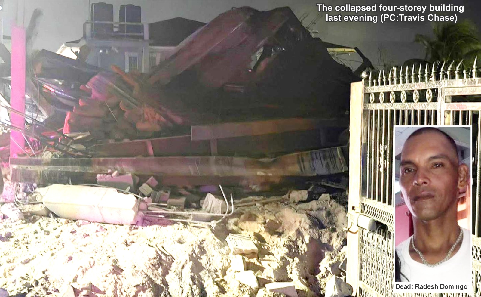 Incomplete structure collapses, one killed, several injured