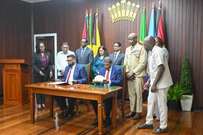 Guyana and St. Kitts sign pacts on food security, agriculture, digital governance