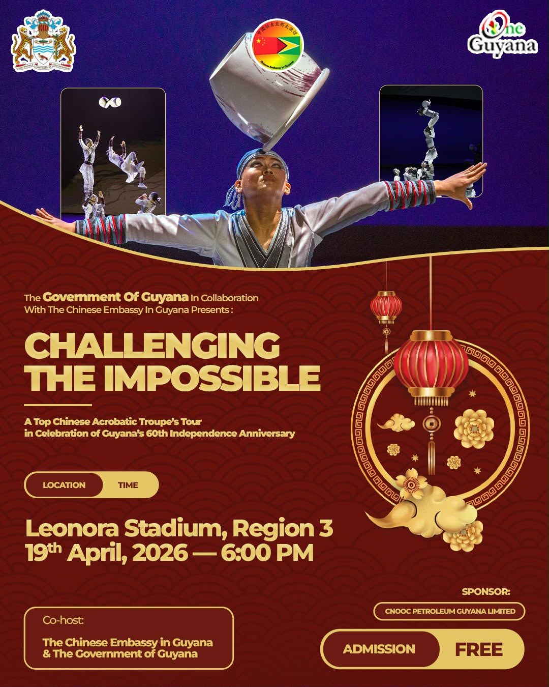 Stage set for Chinese acrobatic show