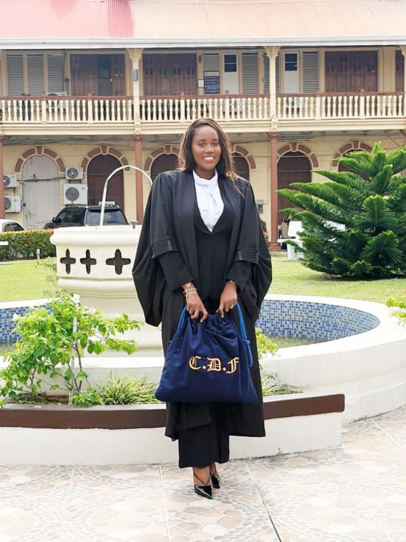 Crown Counsel Candisie Franklin admitted to practice law in Guyana