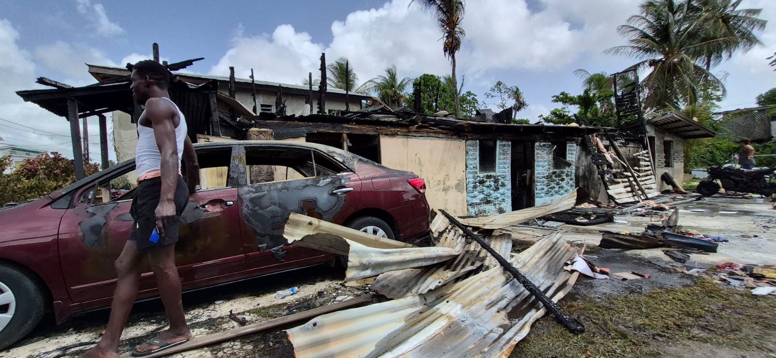 Mother worries about children’s exams after blaze destroys home
