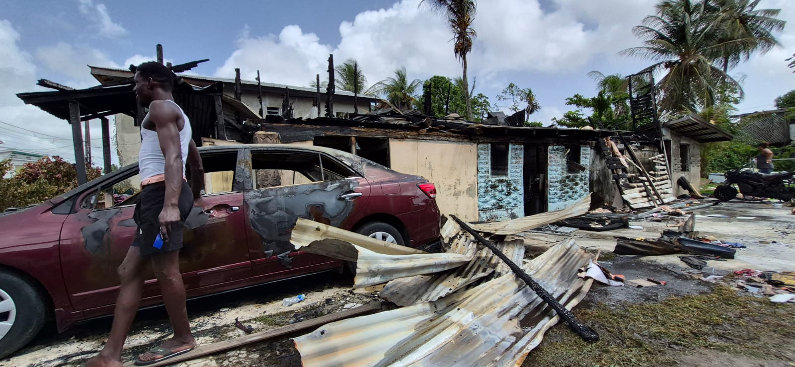 Mother worries about children’s exams after blaze destroys home
